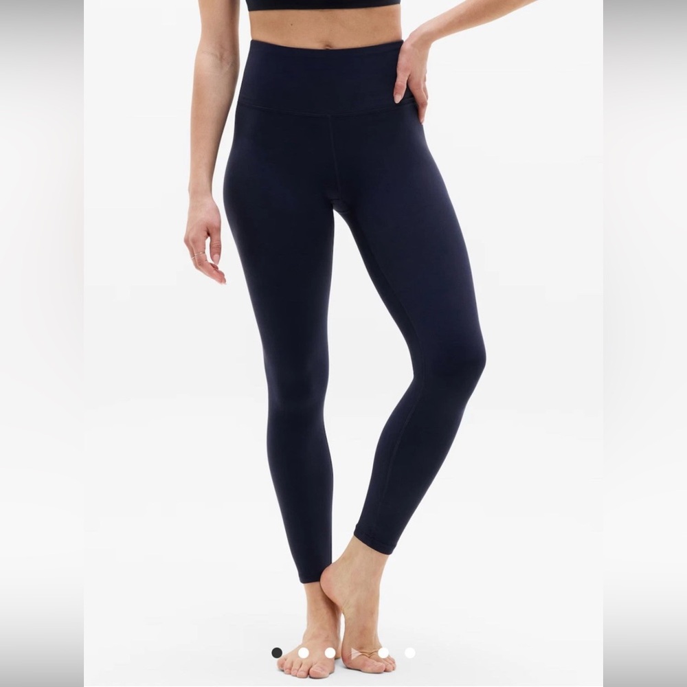 Athleta Ultra High Rise Elevation Tight Navy Blue 7/8 Leggings SP